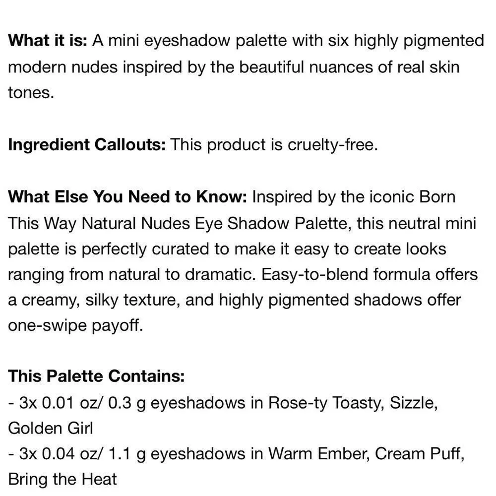 Too Faced Warm Ember Nudes Palette Born This Way Complexion-Inspired Eyeshadow